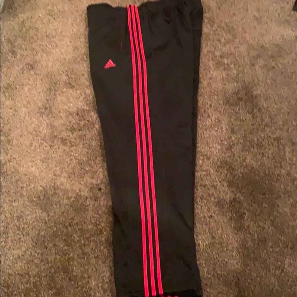 Men’s Adidas Fleece Sweatpants Black&Red Size XL